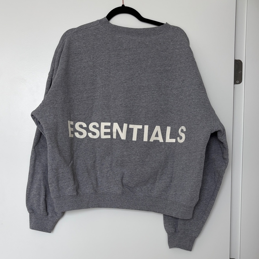 FOG x Essentials Fear of God logo crewneck sweatshirt M